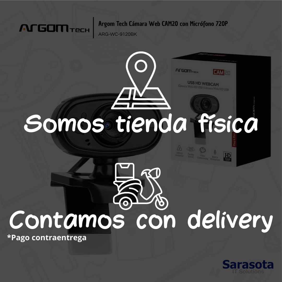 camaras y audio - Argom Tech Cámara Web CAM20 con Micrófono 720P 1