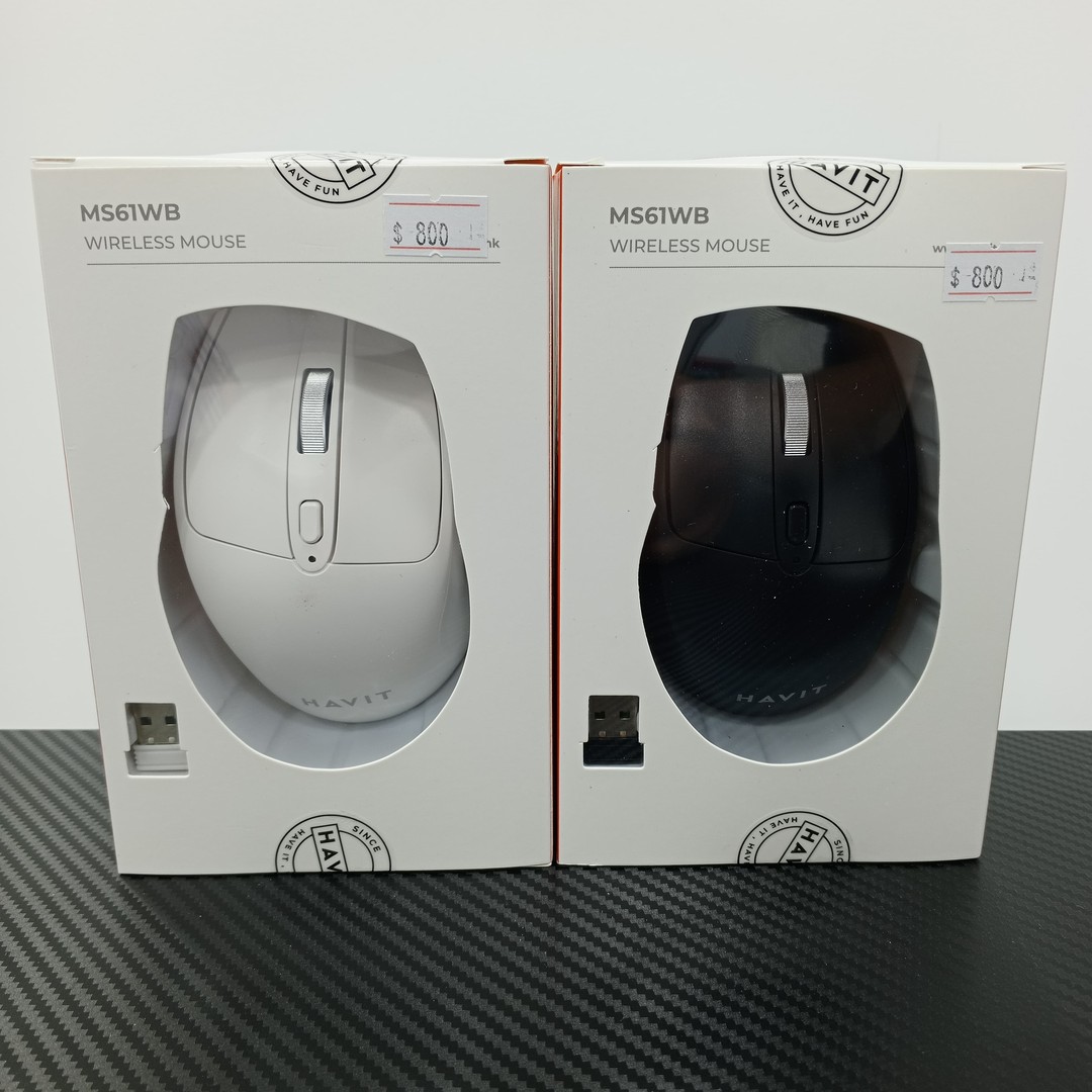 computadoras y laptops - Mouse Havit Wireless MS61WB Negro/ Blanco
 1
