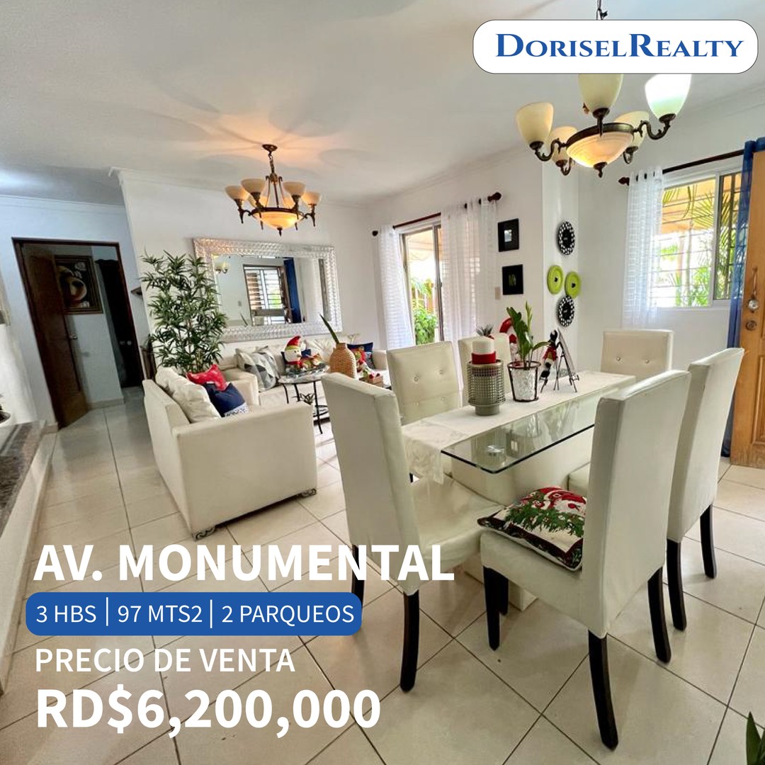 apartamentos - VENTA DE PRECIOSO APARTAMENTO UBICADO EN LA AV. MONUMENTAL