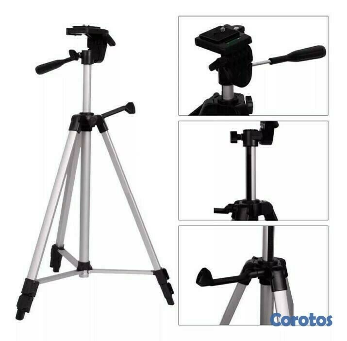 camaras y audio - Trípode 330A  para celulares y cámaras profesionales 55 pulgadas altura máxima 2