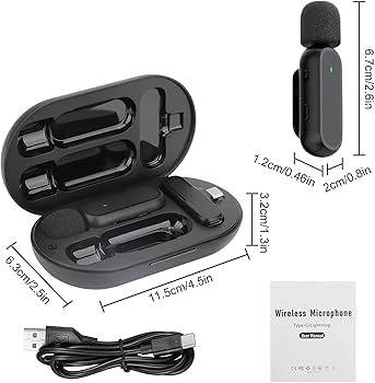 camaras y audio - Micrófono Inalámbrico Lavalier HCZ para iPhone – S 2