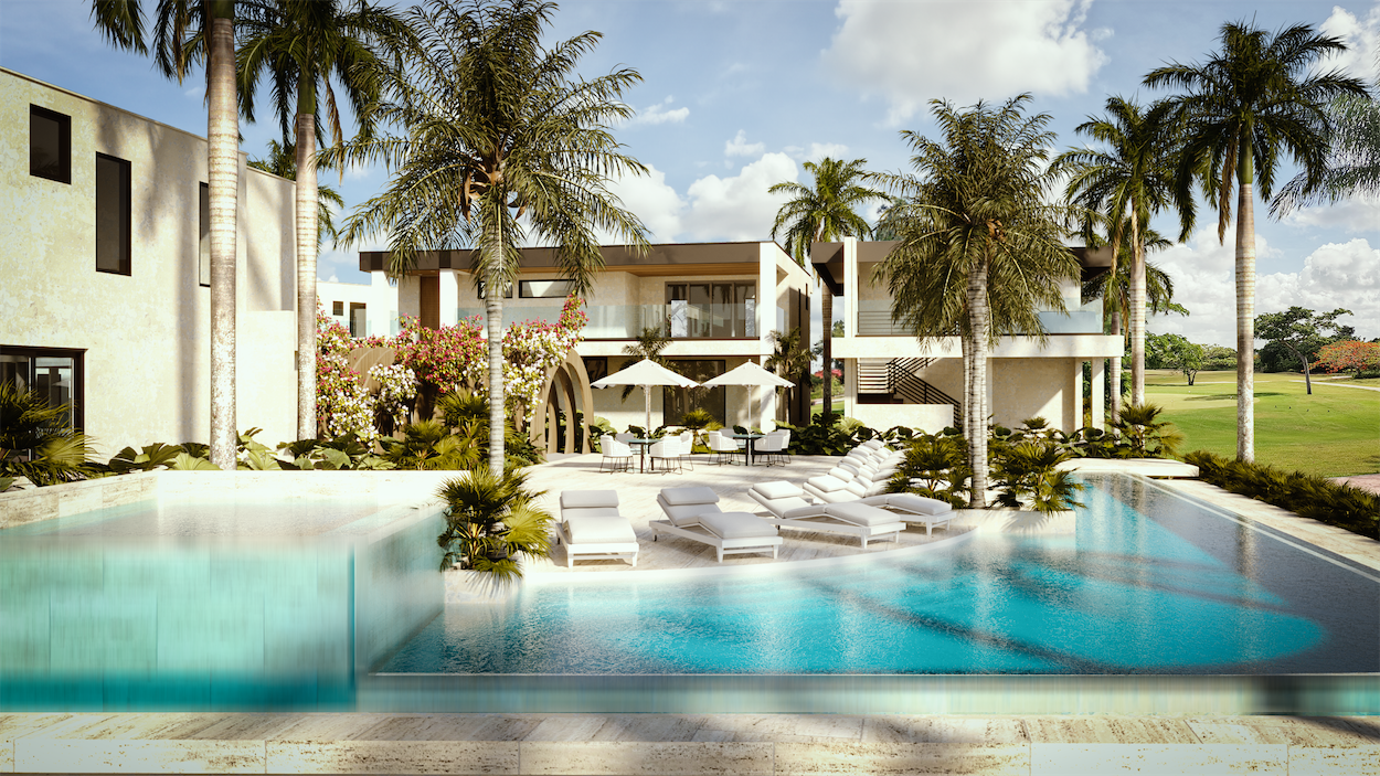 casas vacacionales y villas - Venta de villas Luxury en Juan dolio frente al campo de golf y menbresia 437mts 0