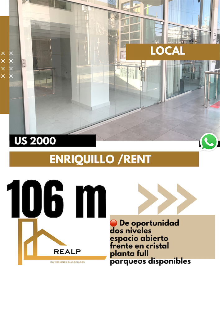 oficinas y locales comerciales - Local de dos niveles espacio abierto 106 metros