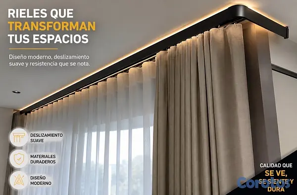 decoración y accesorios - cortinas de riel de oportunidad  3