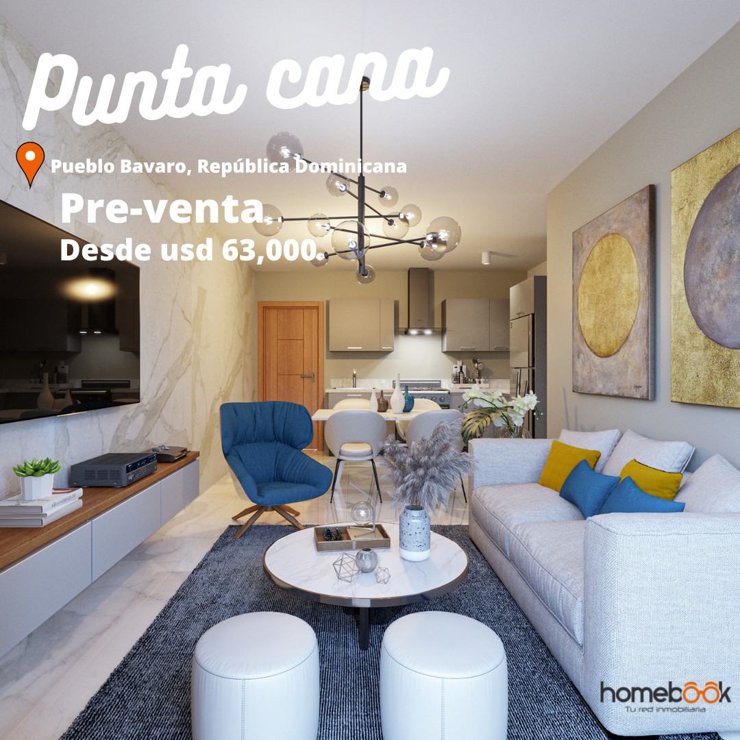 Punta Cana, PRE VENTA. 1,2 Y 3 Habitaciones.