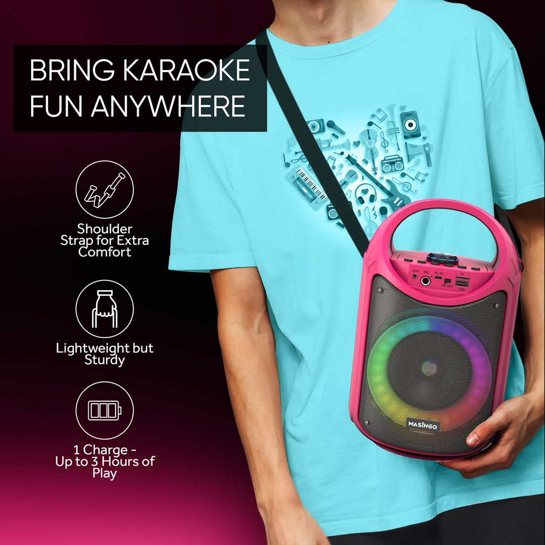 camaras y audio - Bocina de karaoke Bluetooth MAING6 1