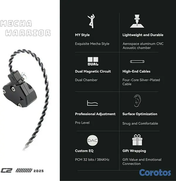 camaras y audio - TinHifi C2 Mech Warrior 2025 10mm DD IEM 2