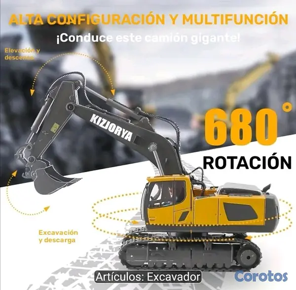 juguetes - Excavador de control remoto 6