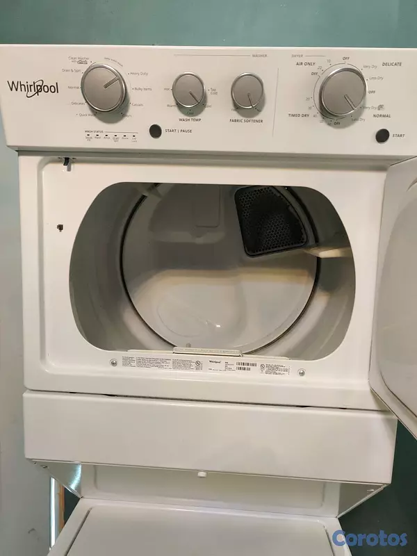 electrodomesticos - lavadora Torre Whirlpool funcionando
Lava y seca perfectamente, lista para usar 6