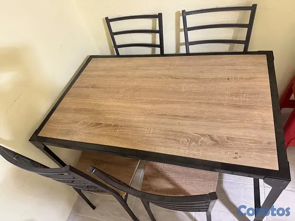 electrodomesticos - Juego de comedor 4 silla en Hierro 2