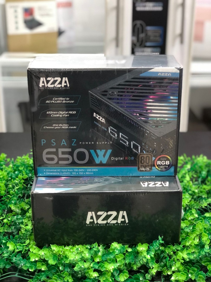computadoras y laptops - Oferta Power Supply Azza 80 Plus Bronze ATX de 600W RGB 3