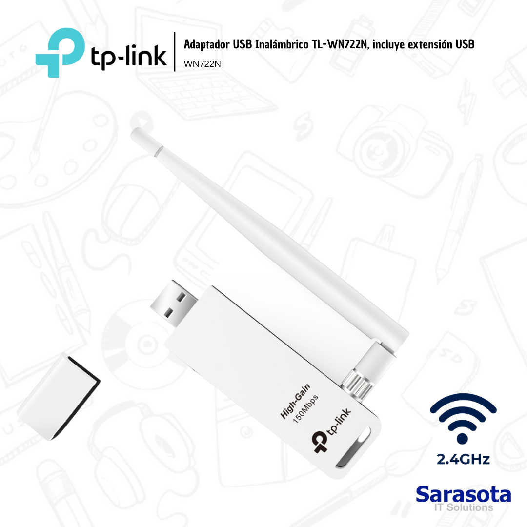 accesorios para electronica - Tp-Link Adaptador USB Inalámbrico TL-WN722N 0