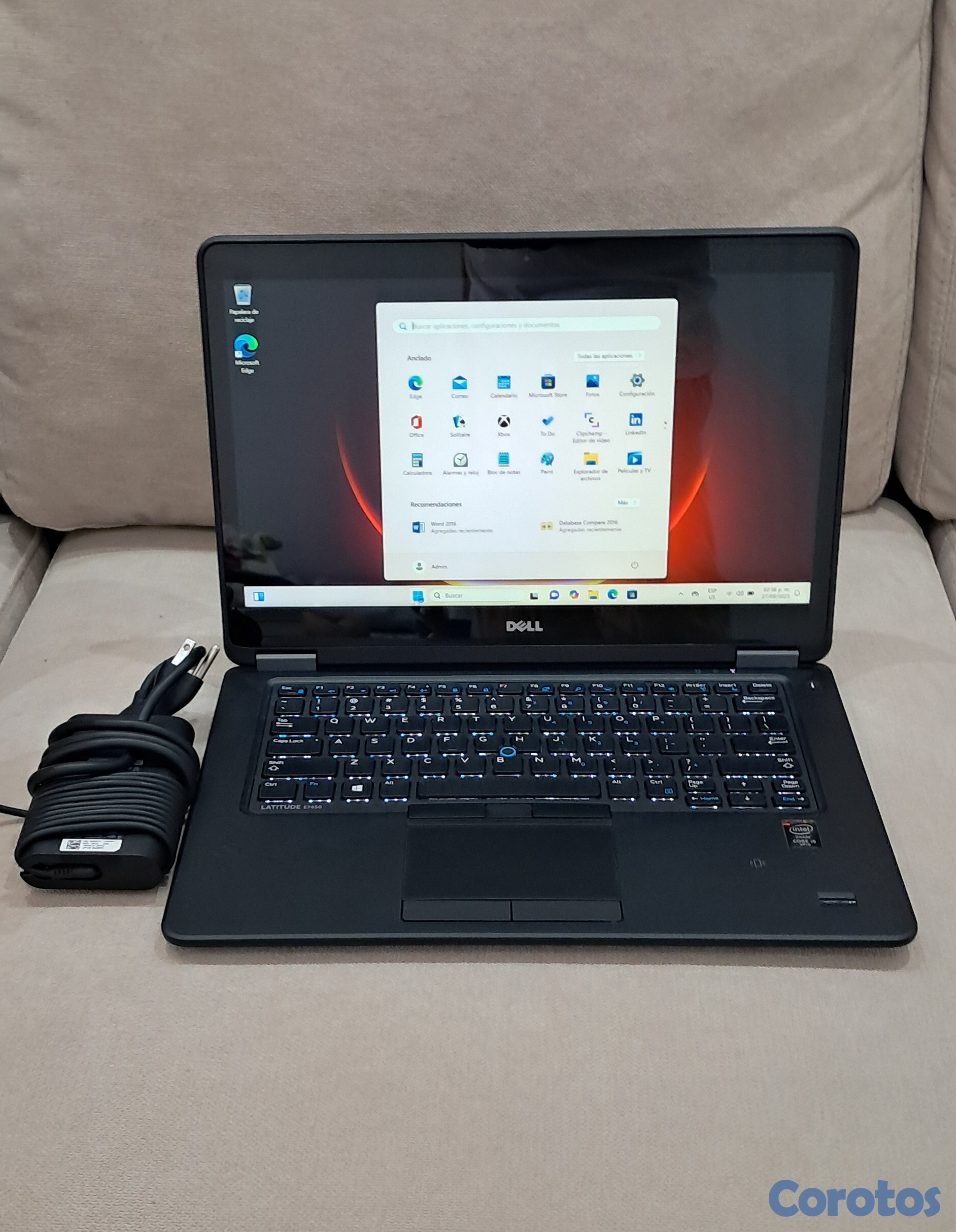 computadoras y laptops - Laptop Dell Touch 16GB 256GB SSD i5 Win 11 Pro 3