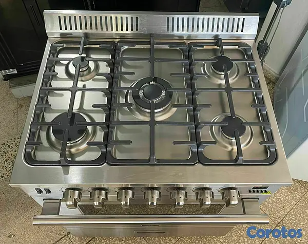 electrodomesticos - Estufa KN Gold profesional Niquelada de acero inoxidable 
30 pulgadas
 4