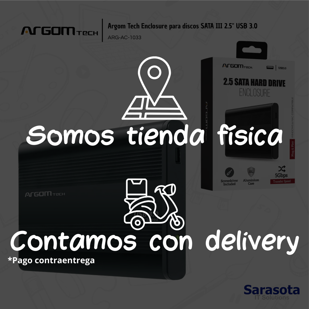 accesorios para electronica - Argom Tech Enclosure para discos SATA III 2.5" USB 1
