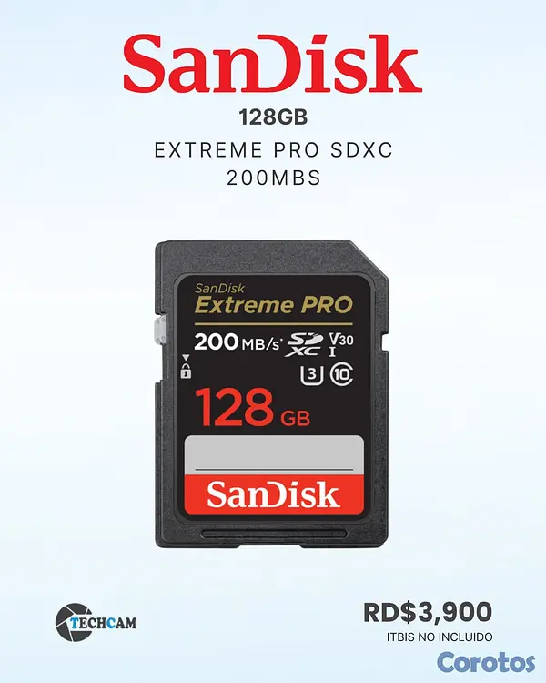 camaras y audio - MEMORIAS PARA CAMARA SANDISK 2
