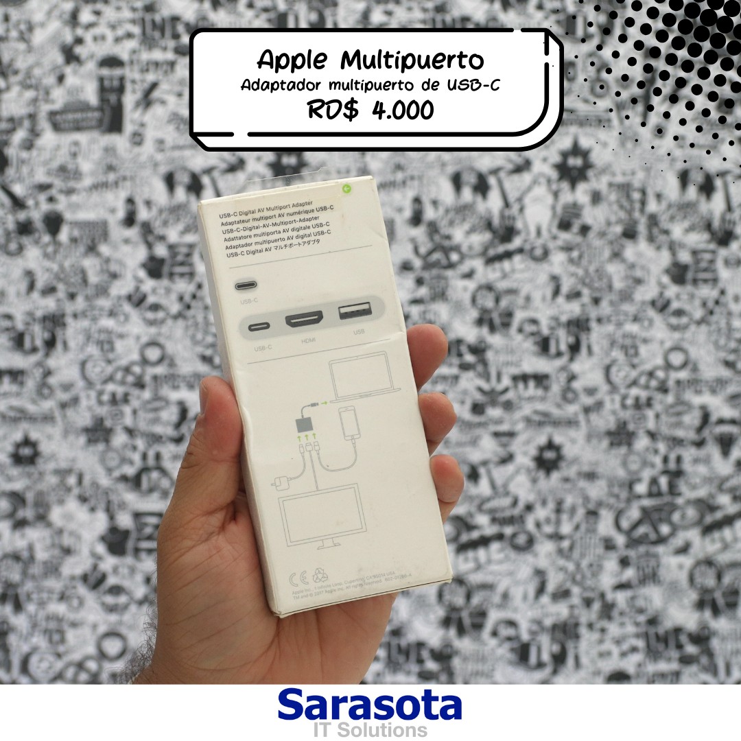 accesorios para electronica - Adaptador multipuerto de USB-C a AV digital de Apple 1