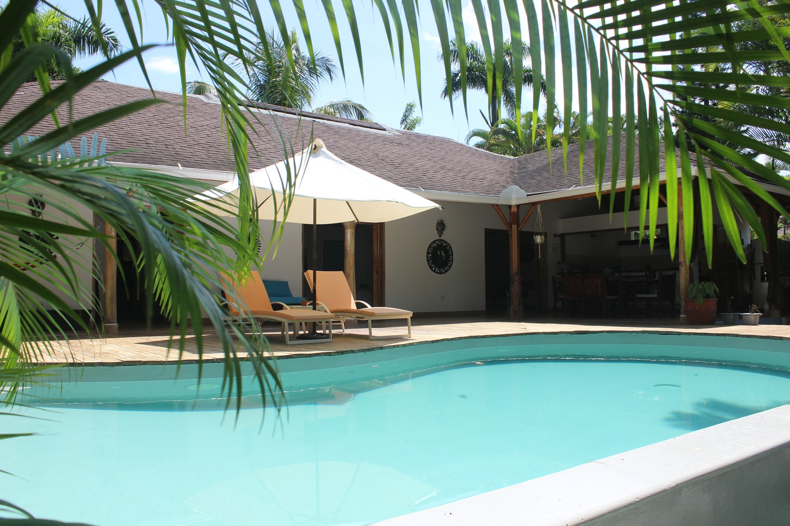 casas vacacionales y villas - Villa 3 habs con piscina en el centro de Las Terrenas 