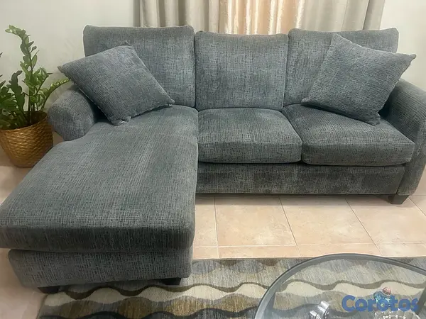 muebles y colchones - sofa tipo L de tres puestos  2