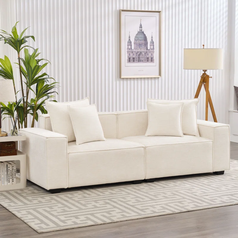 muebles y colchones - Sofá modular 2 piezas: Básico, cómodo y funcional