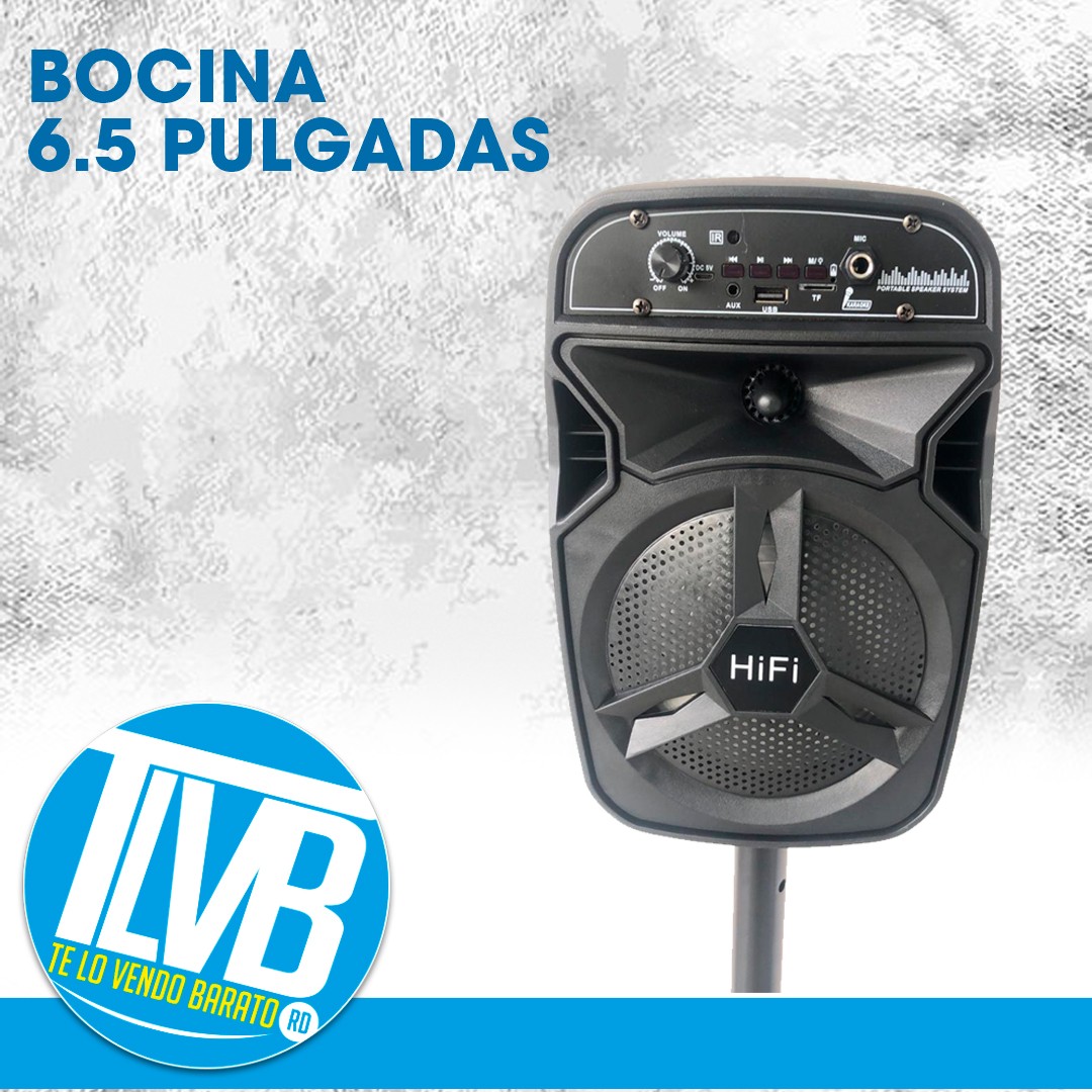 camaras y audio - Bocina 6.5" Pulgadas Recargable karaoke Buen sonido potente Mediana