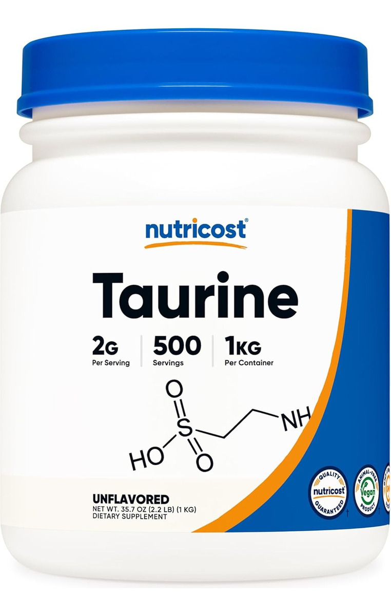 Salud y Equipamiento Médico - Taurina En Polvo Nutricost (1kg) - 500 Raciones 1