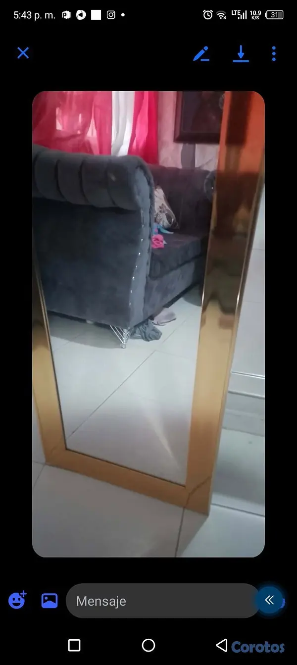 decoración y accesorios - Espejo dorado 3