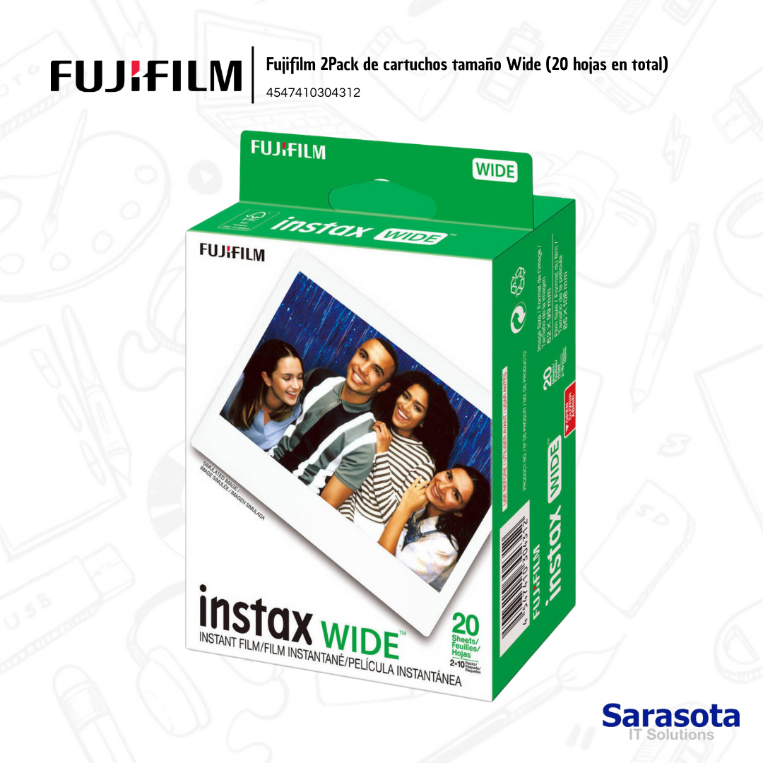 accesorios para electronica - Instax Wide 2 pack de cartuchos de 10 fotos 0