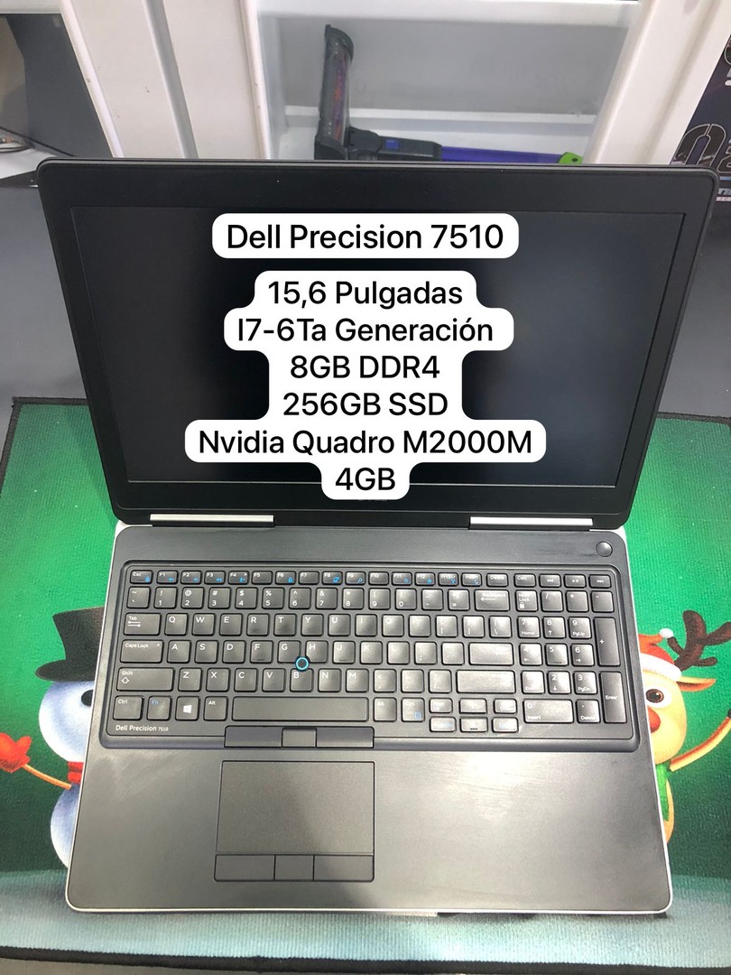 computadoras y laptops - Laptop Dell Precision 7510 i7 de 6Ta, 8GB de Ram DDR4 256GB SSD Nvidia M800M 4GB 1