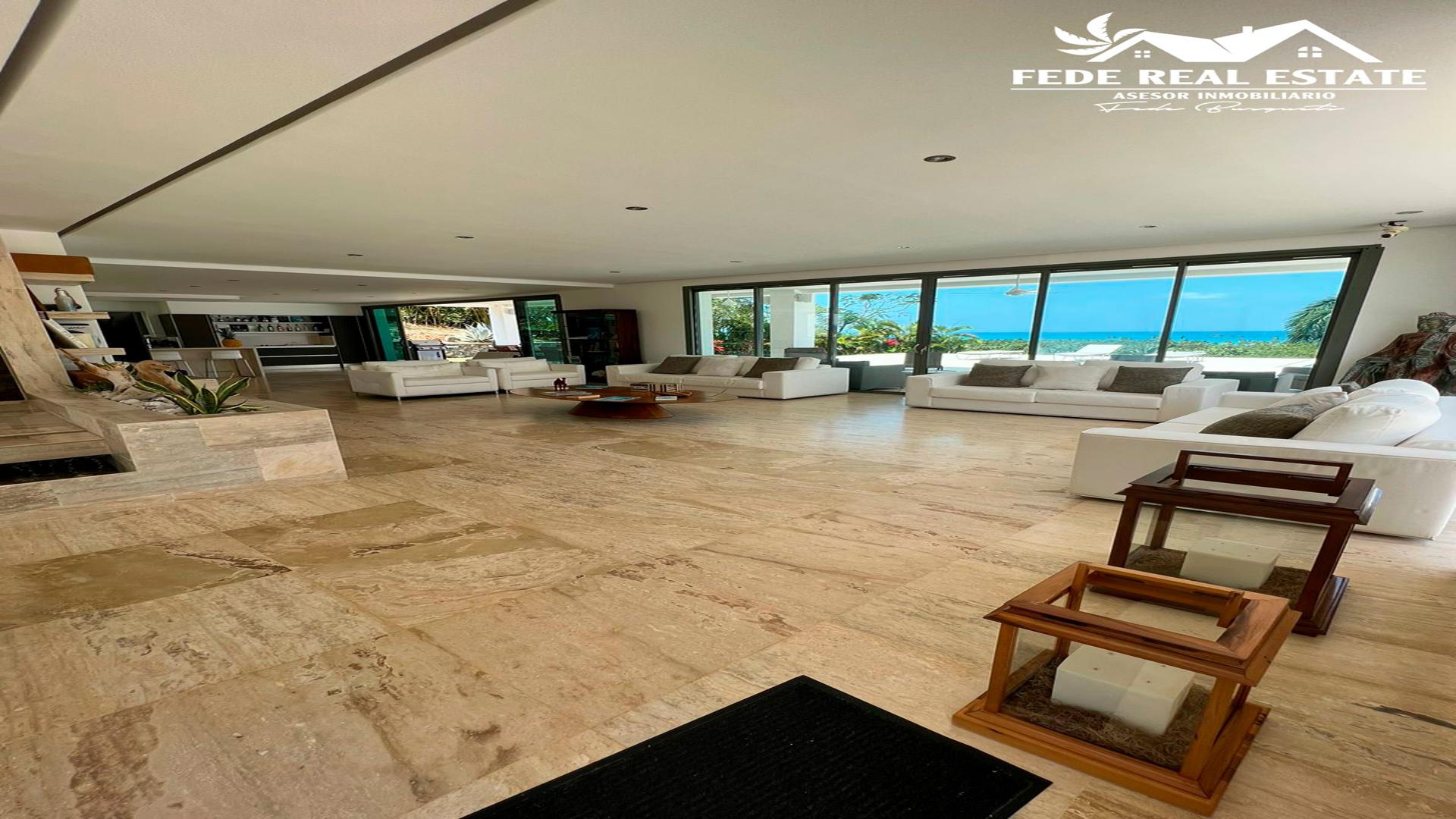 casas vacacionales y villas - VILLA DE 8 HABITACIONES CON PISCINA INFINITY Y PLAYA SEMIPRIVADA