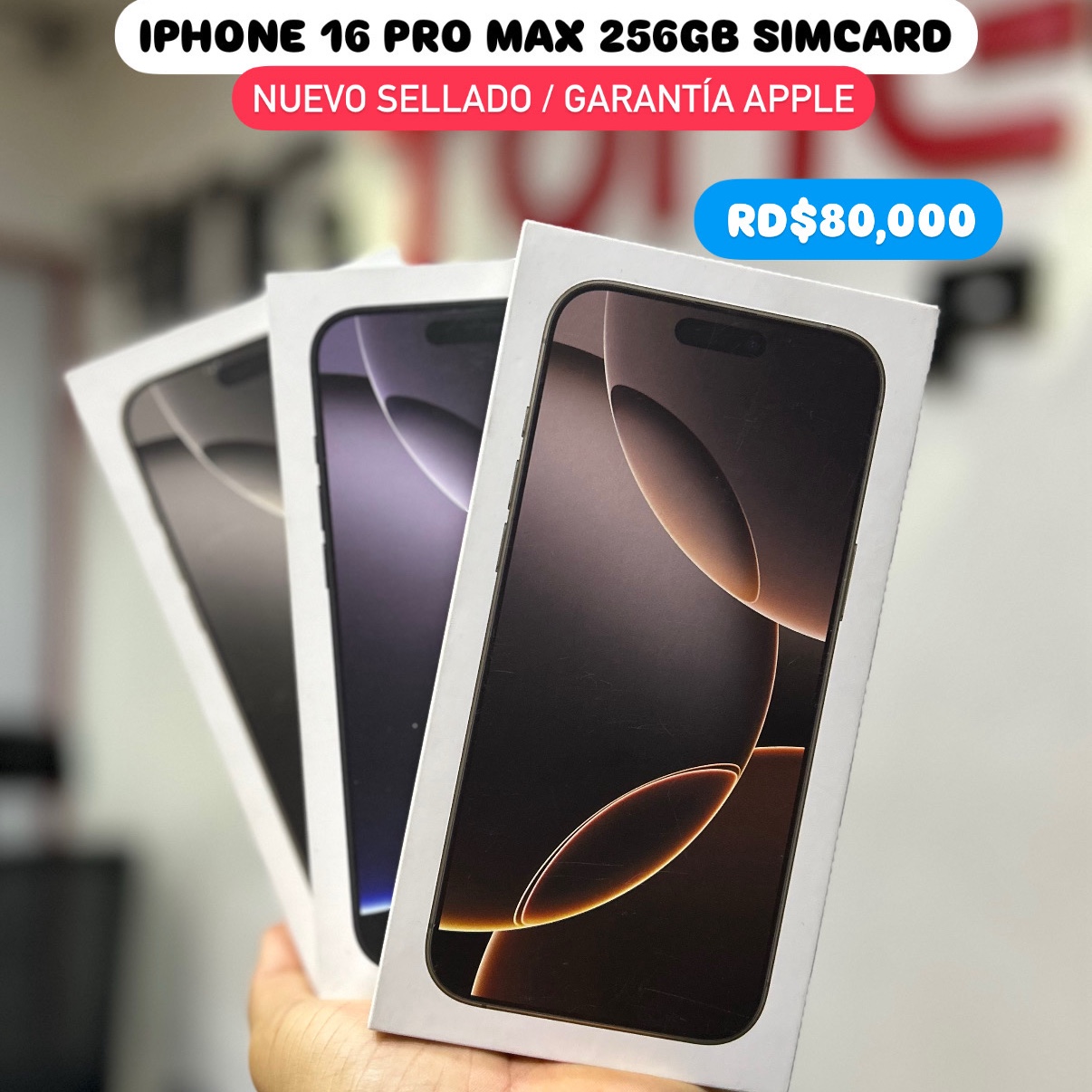 celulares y tabletas - IPHONE 16 PRO MAX SIM CARD 256GB SELLADOS OFERTA🔥‼️