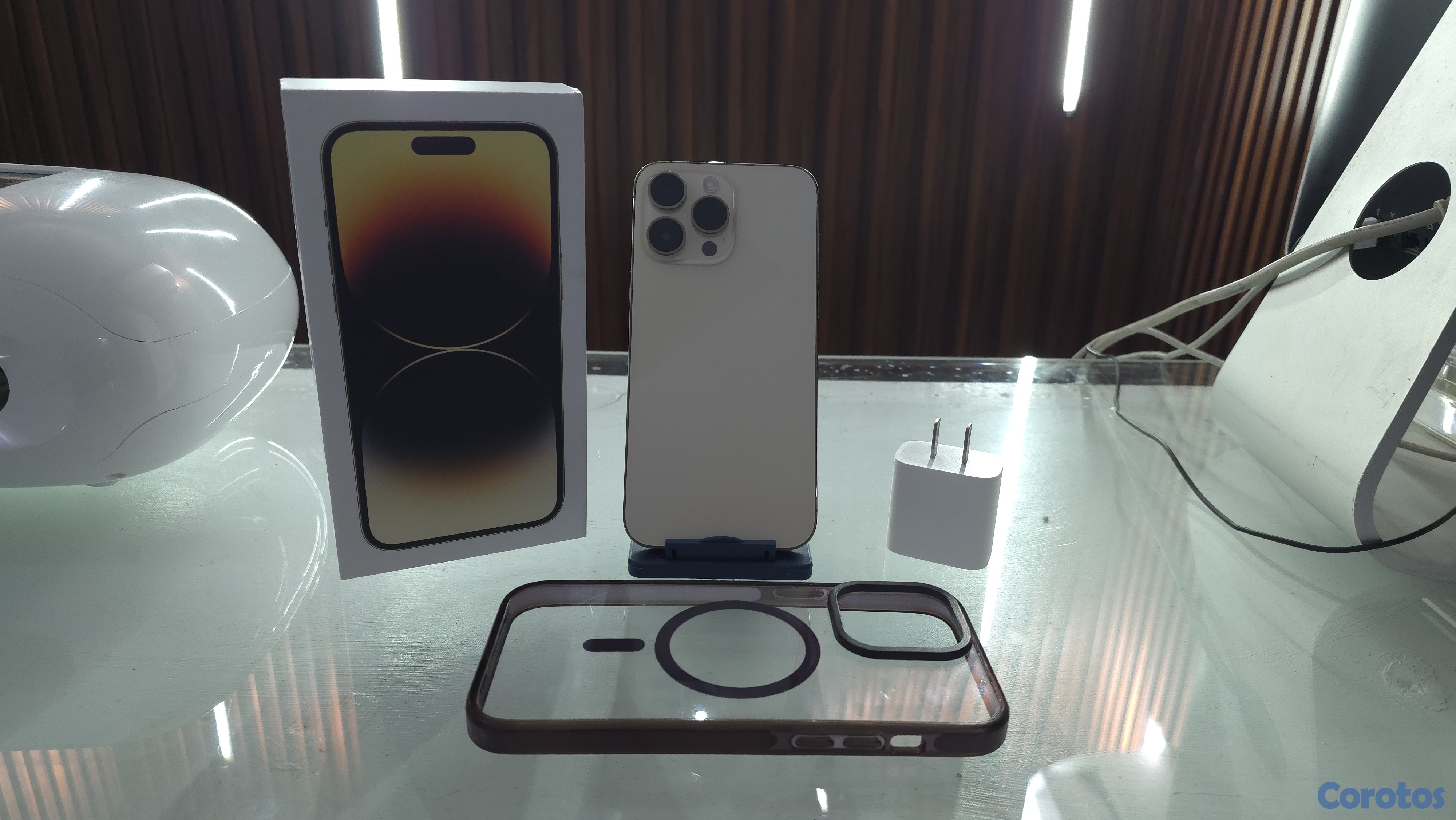 celulares y tabletas - iPhone 14 Pro Max 256GB Gold desbloqueado en caja 2