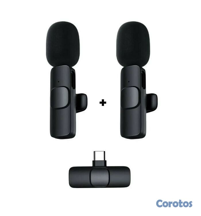 camaras y audio - Microfono de solapa inalambrico para iPhone doble, ideal para entrevista 1