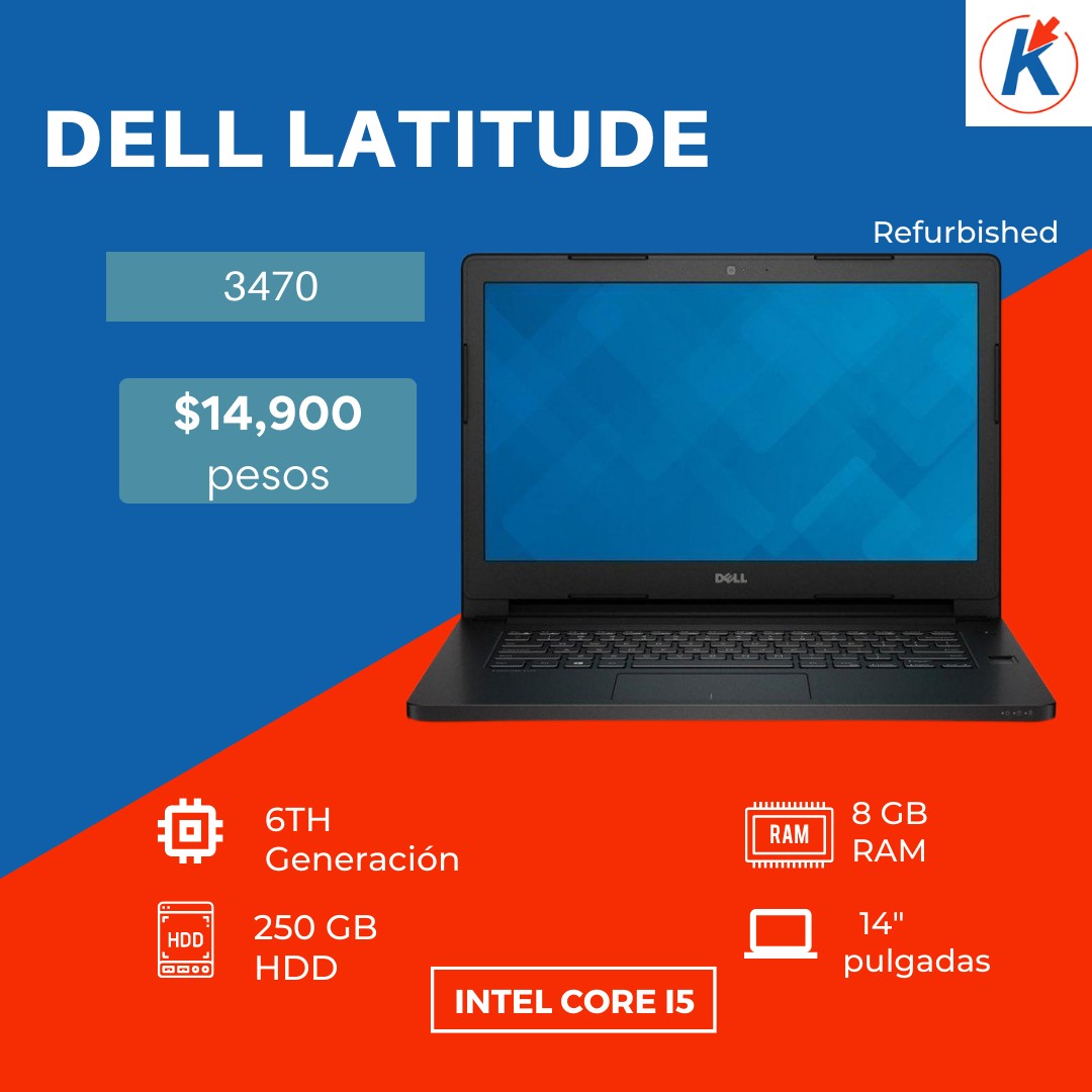computadoras y laptops - LAPTOP DELL LATITUDE 3470