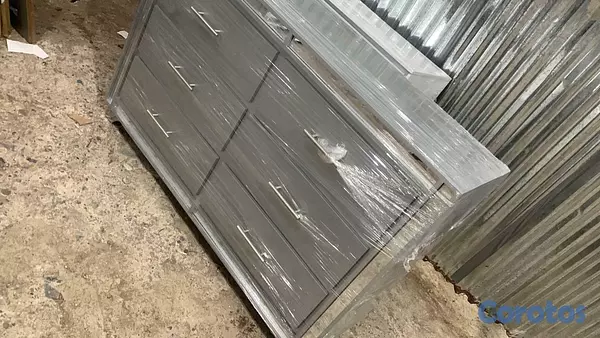 muebles y colchones - Cajonera- gavetero gris moderno 
