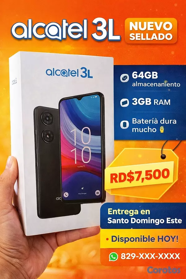 celulares y tabletas - Alcatel 3L 2025 NUEVO SELLADO 📦 2