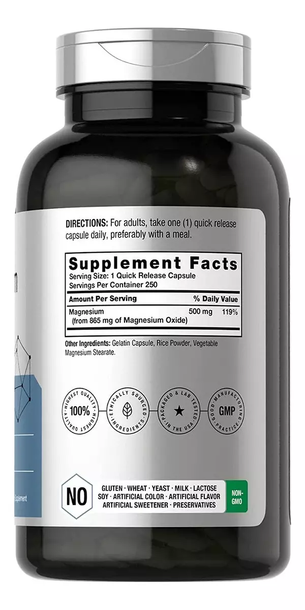 Salud y Equipamiento Médico - Oxido De Magnesio 500mg Horbaach 2
