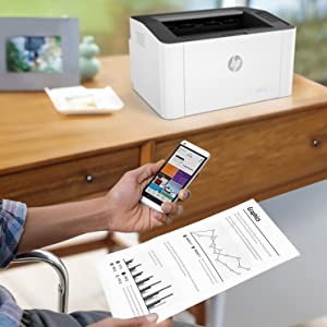 impresoras y scanners - IMPRESORA HP LASERJET 107W (4ZB78A)- WIRELESS PRINTER - B/W - LASER - 8.5 X 11 H