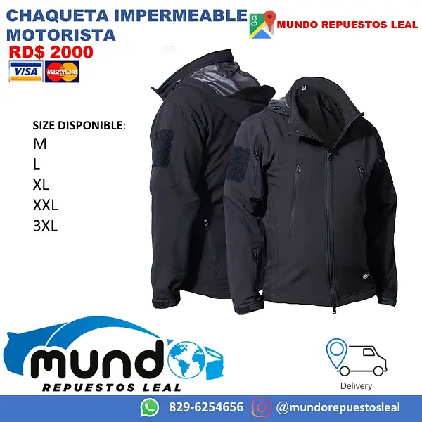 ropa para hombre - Chaqueta de motorista, chaqueta para motor impermeable  2