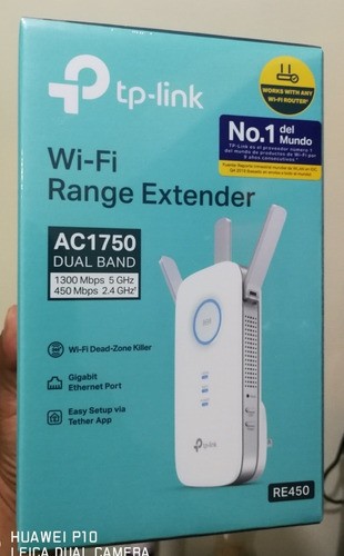otros electronicos - REPETIDOR TP-LINK RE450, 2.4GHZ/450MBPS, 5GHZ/1300MBPS, 1 PUERTO GIGABIT LAN, 80 1