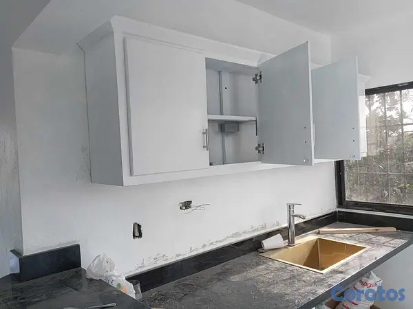 muebles y colchones - Gabinete de cocina  blanco  2