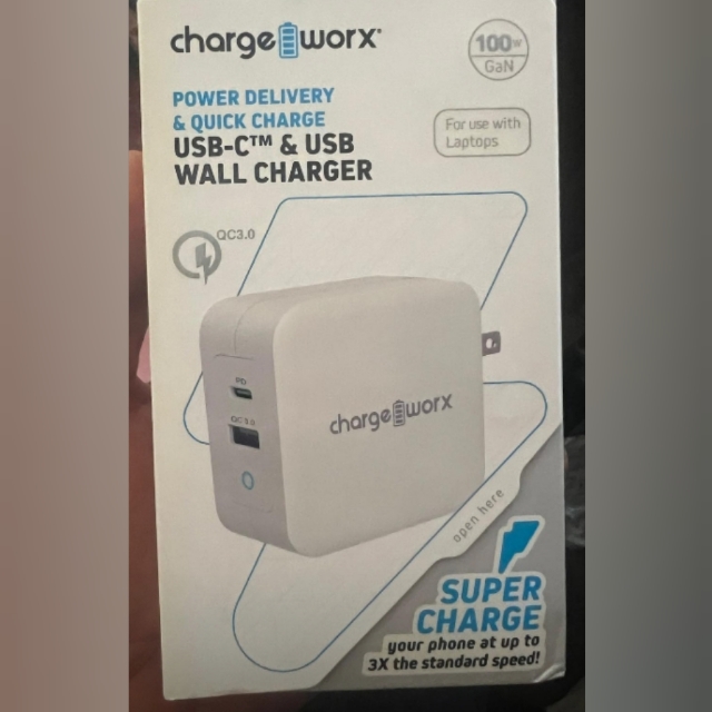 accesorios para electronica - Cargador 100w Charge Worx para iPhone Android Lapt