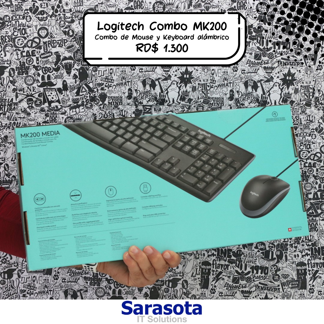 accesorios para electronica - Logitech Combo teclado y mouse MK200 1