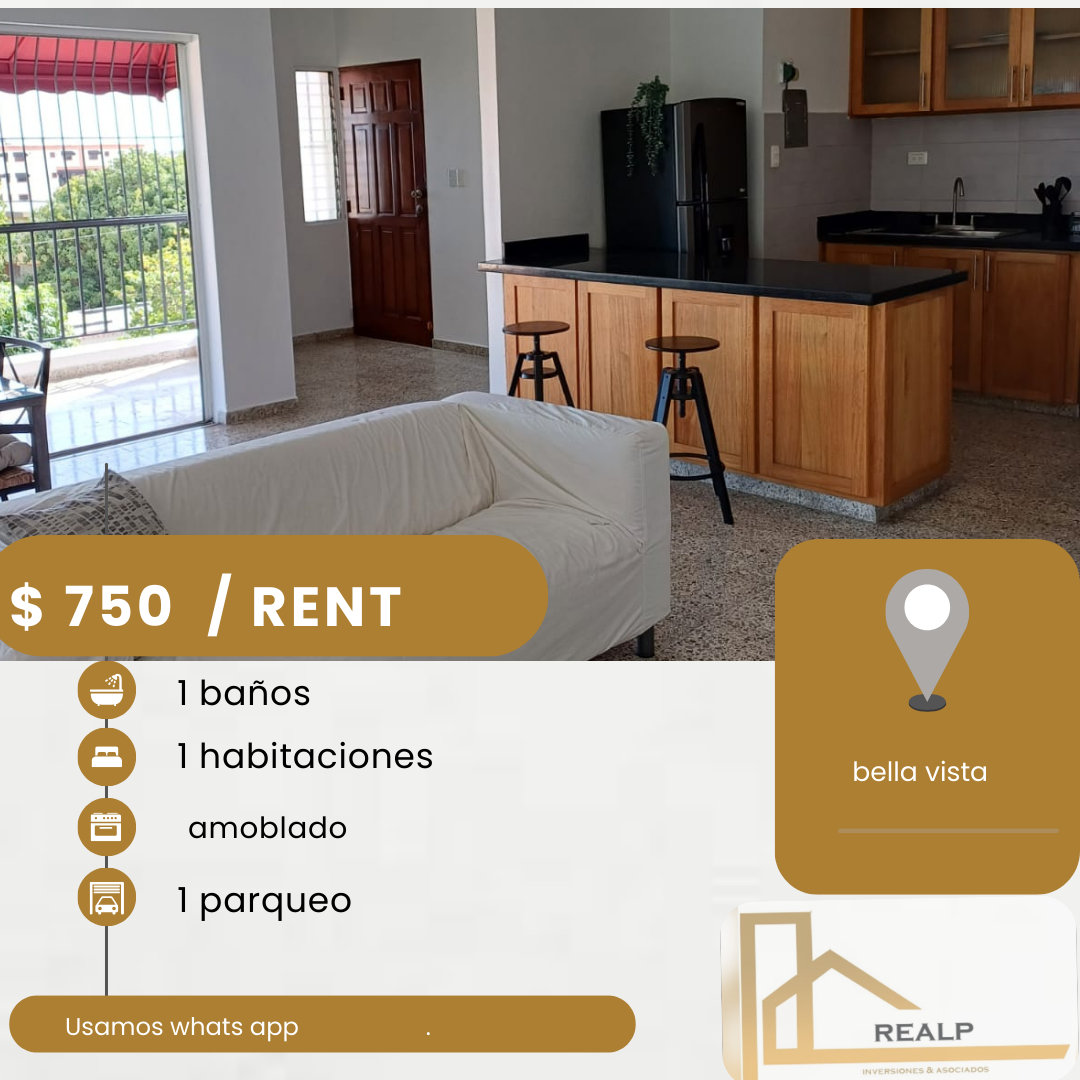 apartamentos - hermoso apartamento en una excelente zona y tranquila en bella vista  0