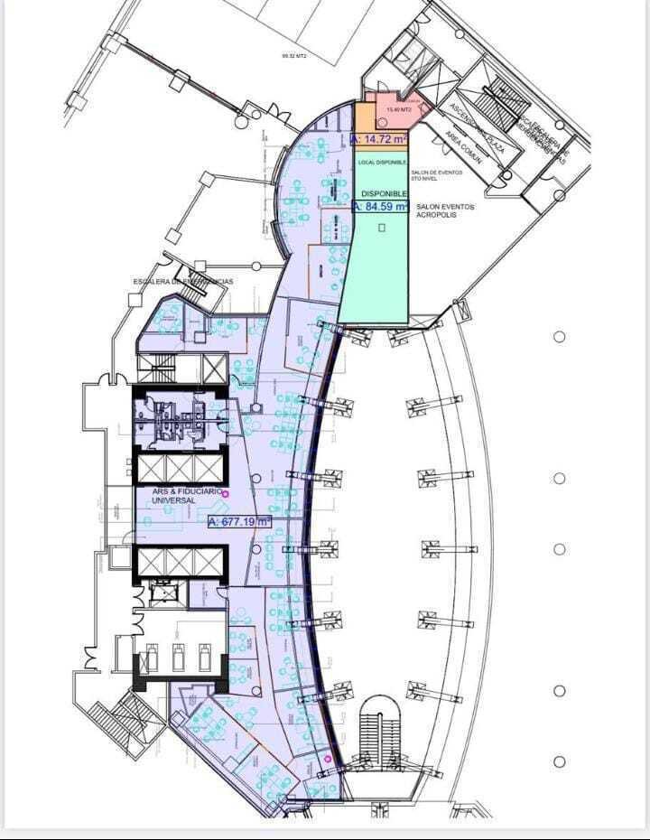 oficinas y locales comerciales - Local en Citi Tower Acropolis Center Piantini Piso 9 con 776 metros 2