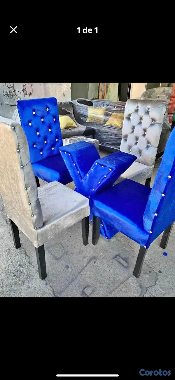 otros inmuebles - comedor de 4 sillas y mesa de cristal  2