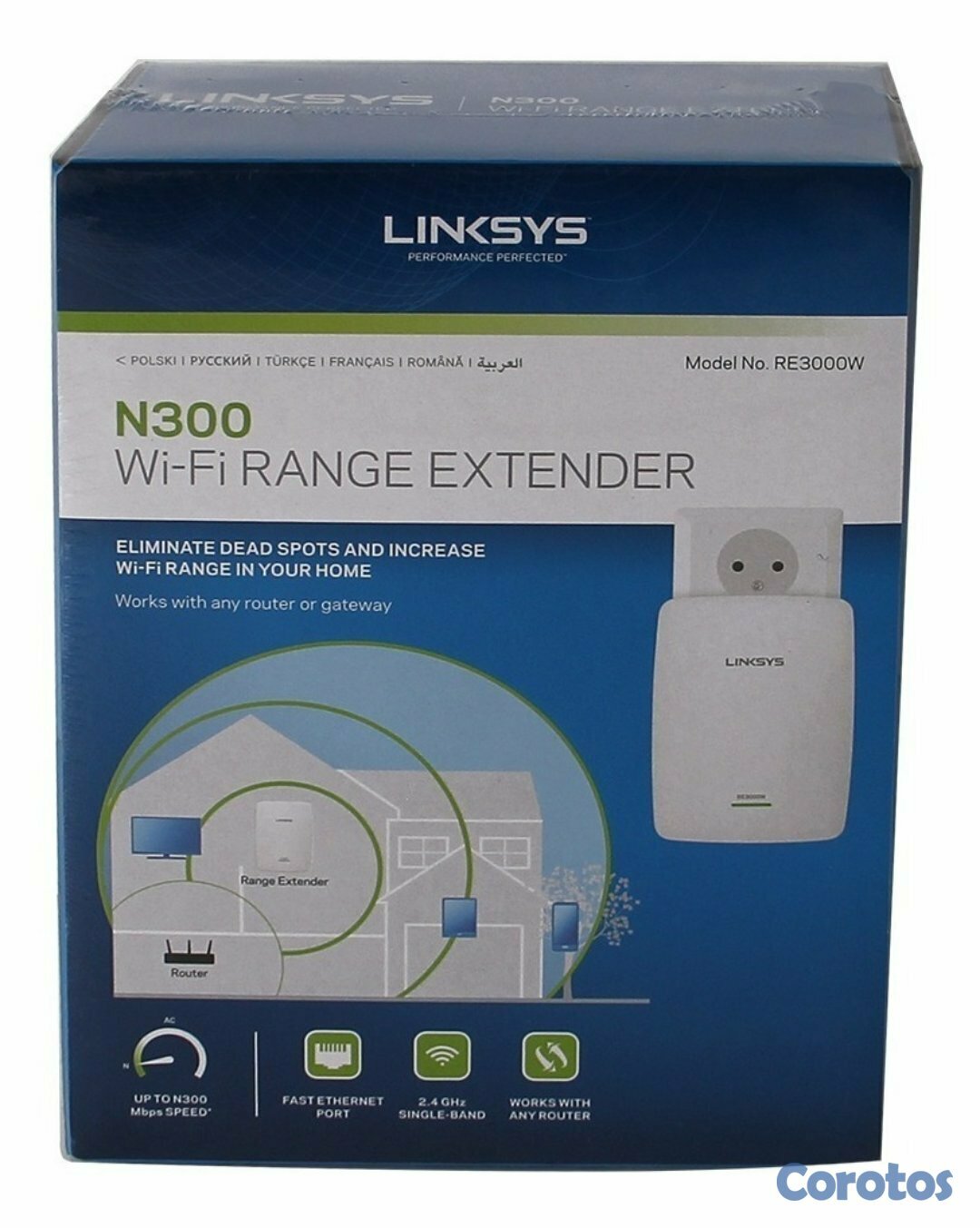 computadoras y laptops - REPETIDOR LINKSYS 2.4GHZ, 300MBPS, 1 PUERTO LAN 3