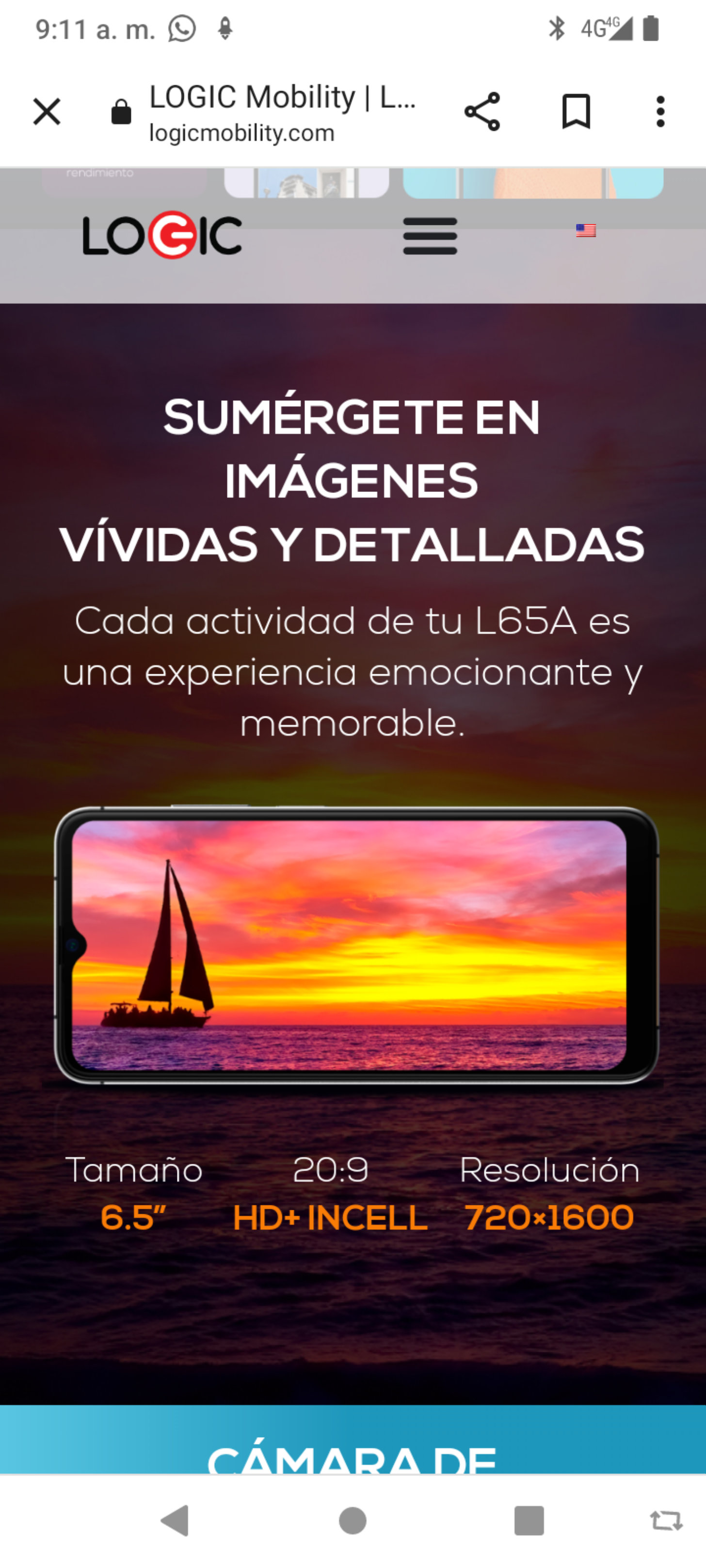 celulares y tabletas - Celular Lógic L65A 8/64 5