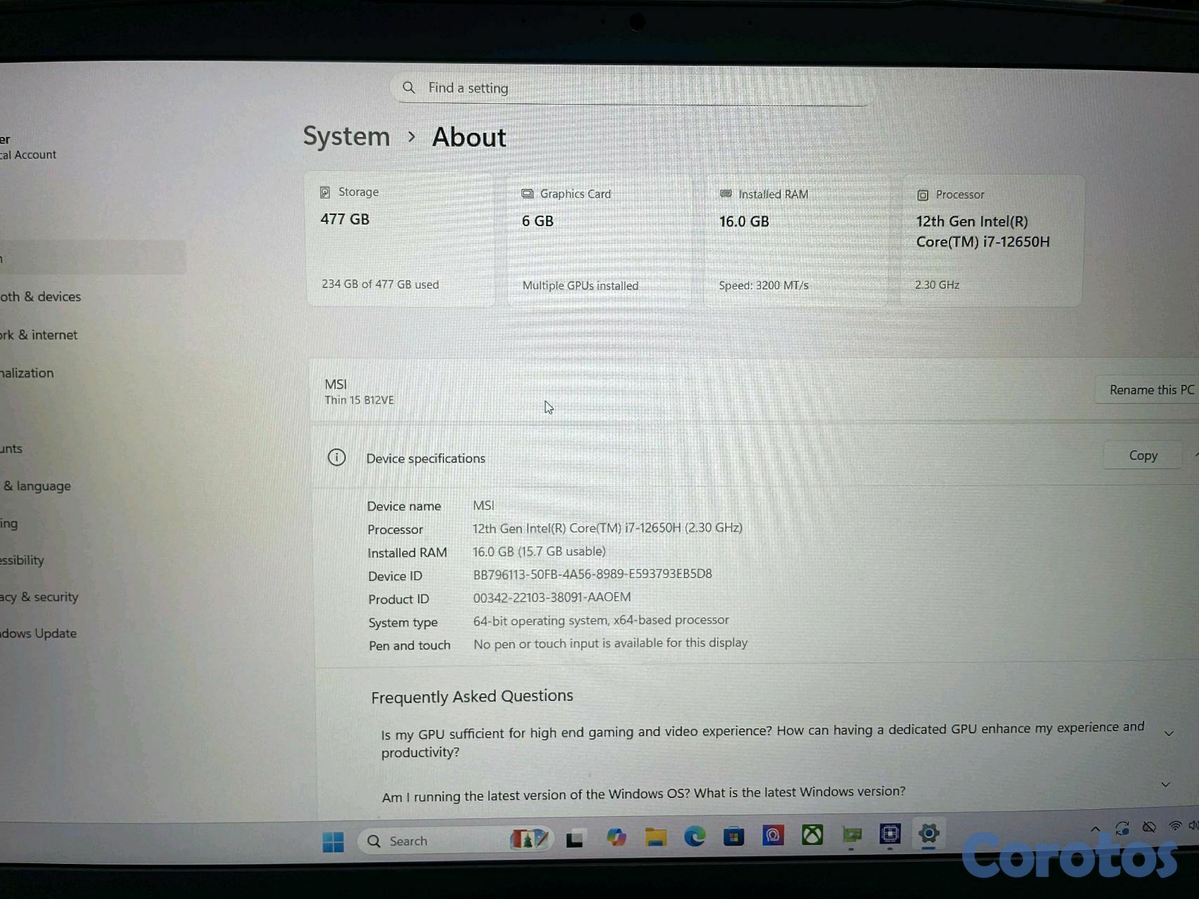 computadoras y laptops - Venta de laptop gaming MSI Thin 15 8