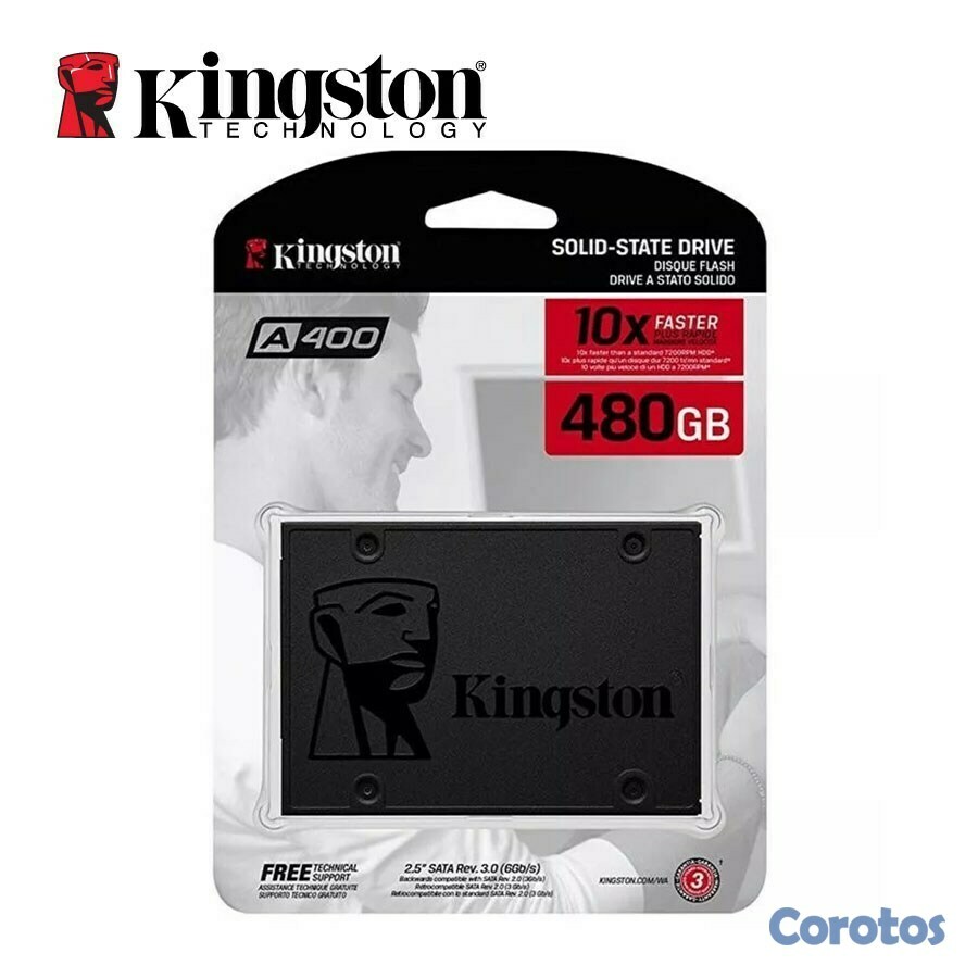 computadoras y laptops - DISCO SSD 480GB DE ESTADO SOLIDO KINGSTON SSD 480GB, 2.5", SATA3